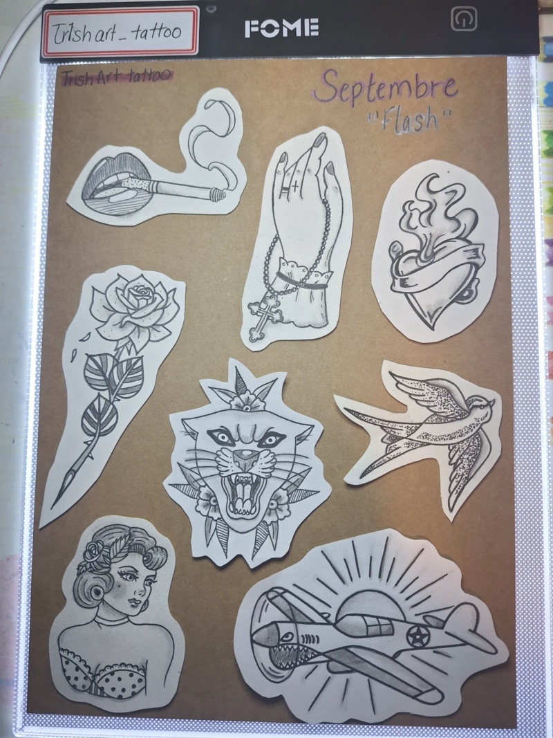 Flash de TrishArt tattoo à 150 $, dessin 1